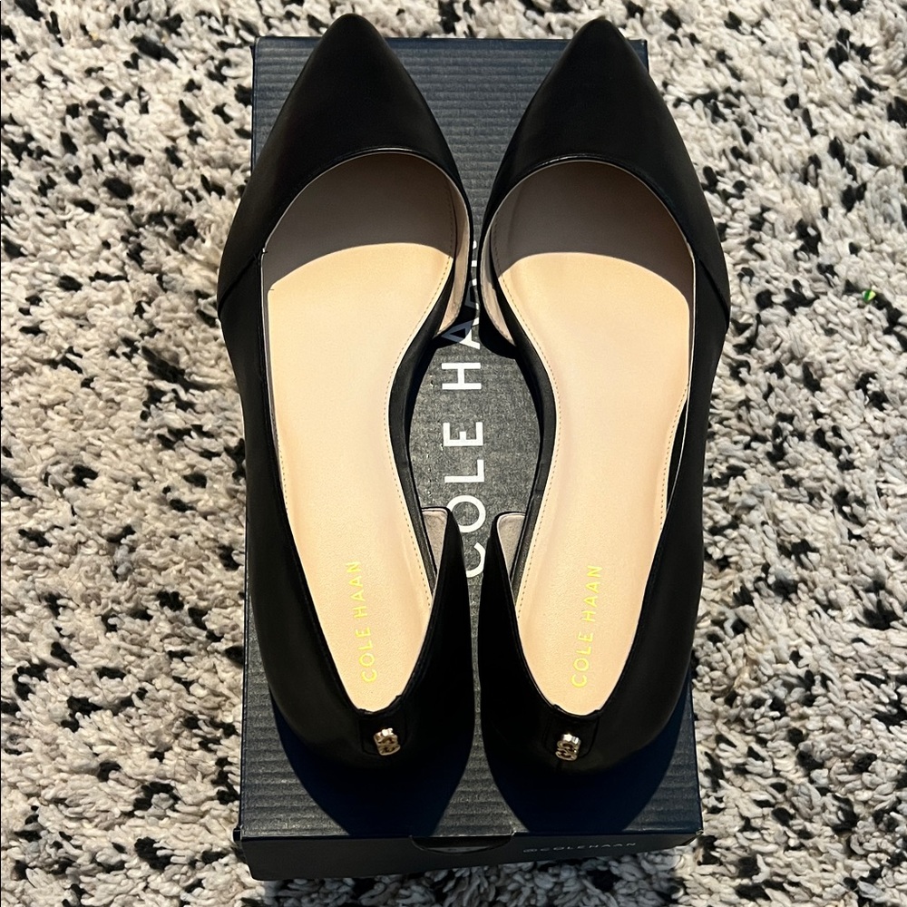 Cole Haan Women's Black D'Orsay Flats
